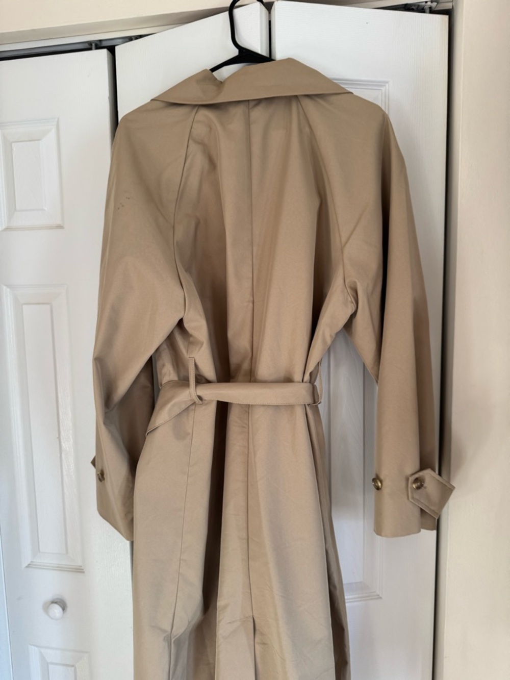 GAP Khaki Double-Breasted Trench Coat with Belt - Picture 12 of 16